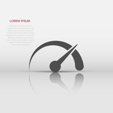 Vector dashboard icon in flat style. Level meter sign illustration pictogram. Speed business concept.のイラスト素材