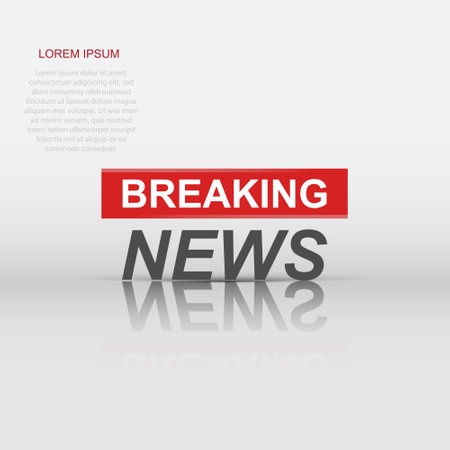 Breaking news vector icon. Communication business concept pictogram background.のイラスト素材
