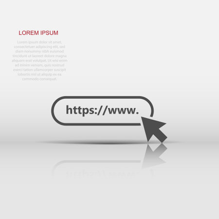 Address and navigation bar icon. Vector illustration. Business concept search www http pictogram.のイラスト素材