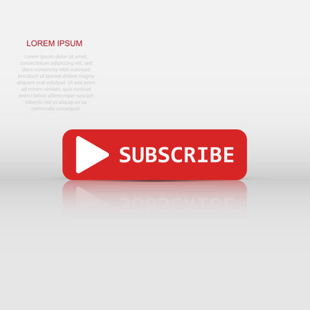 Subscribe button icon. Vector illustration. Business concept subscribe pictogram.のイラスト素材