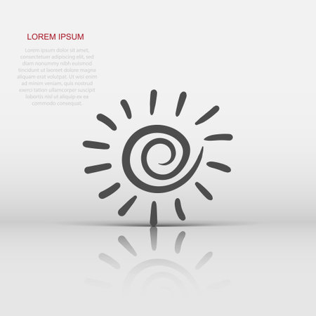 Hand drawn sun vector icon. Sun sketch doodle illustration. Handdrawn sunshine concept.のイラスト素材