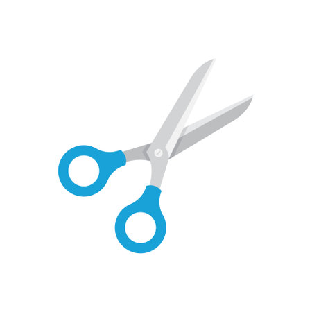 Scissor icon in flat style. Cutting hair equipment vector illustration on isolated background. Hairdressing sign business concept.のイラスト素材