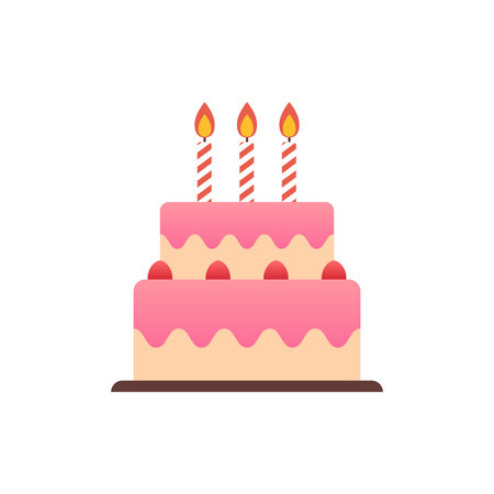 Sweet food icon in flat style. Birthday cake vector illustration on isolated background. Cupcake...