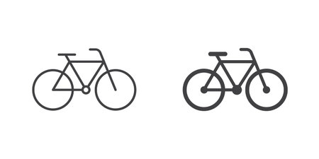 Bicycle icon in flat style. Bike vector illustration on isolated background. Transport sign business concept.のイラスト素材
