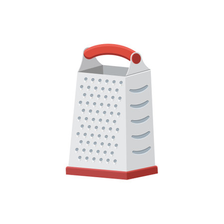 Grater icon in flat style. Cookery vector illustration on isolated background. Kitchen utensils sign business concept.のイラスト素材