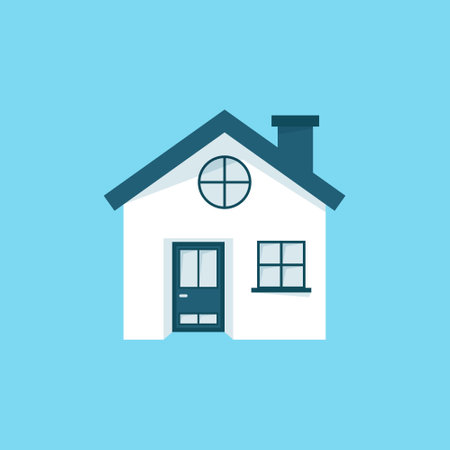 House icon in flat style. Home vector illustration on isolated background. Building sign business concept.のイラスト素材