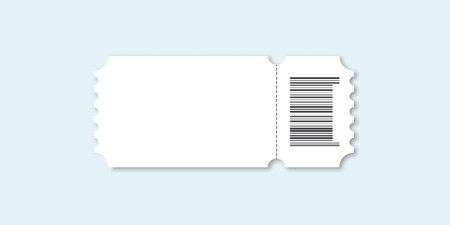 Ticket icon in flat style. Coupon vector illustration on isolated background. Voucher sign business concept.のイラスト素材