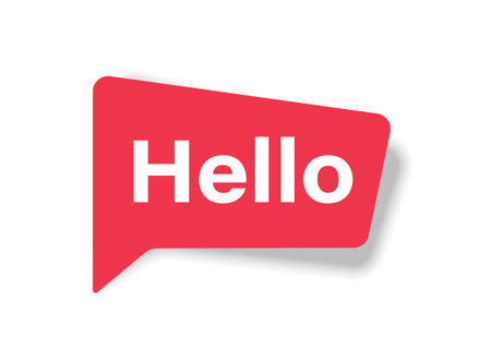 Hello speech bubble icon in flat style. Hi message vector illustration on isolated background....