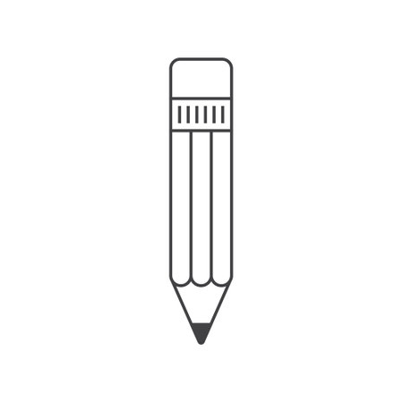 Pencil icon in flat style. Office supplies vector illustration on isolated background. Writing sign business concept.のイラスト素材