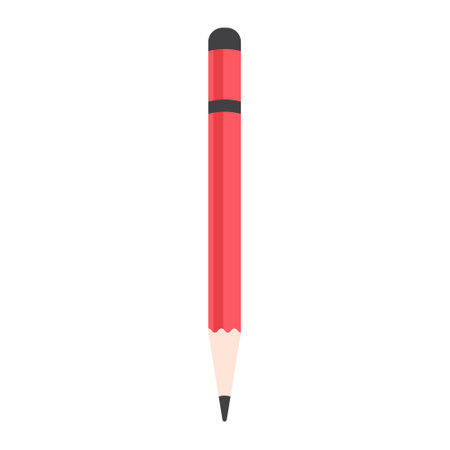 Pencil icon in flat style. Office supplies vector illustration on isolated background. Writing sign business concept.のイラスト素材