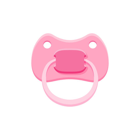 Baby pacifier icon in flat style. Nipple for newborn child vector illustration on isolated...