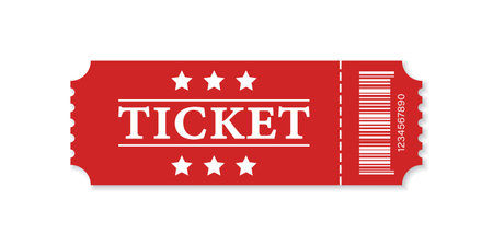 Ticket icon in flat style. Coupon vector illustration on isolated background. Admit one sign business concept.のイラスト素材