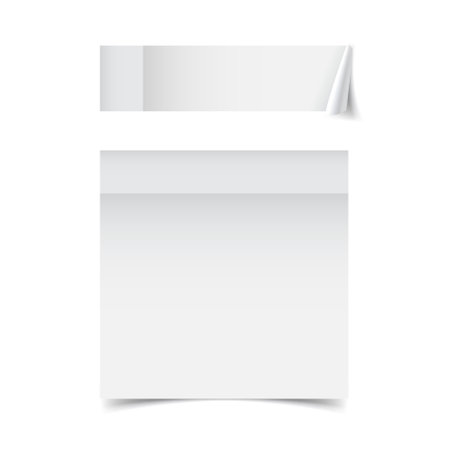 Paper sticky note in flat style. Note paper pieces vector illustration on isolated background. Sheets of note papers sign business concept.のイラスト素材