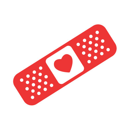 Adhesive medical plaster icon in flat style. Bandage vector illustration on isolated background. Medical sticker sign business concept.のイラスト素材