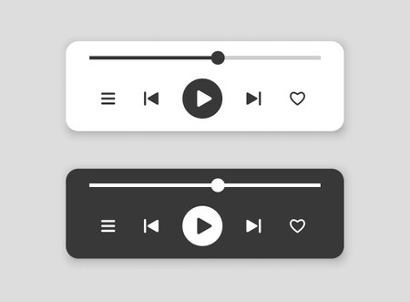 Play button icon in flat style. Music player vector illustration on isolated background. Playback interface sign business concept.のイラスト素材