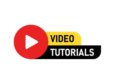 Play video tutorials icon in flat style. Education software vector illustration on isolated background. Webinar training sign business concept.のイラスト素材