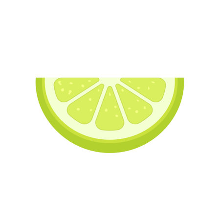 Lime fruit icon in flat style. Organic fruits vector illustration on isolated background. Vitamin C food sign business concept.のイラスト素材