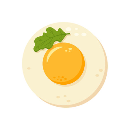 Fried egg icon in flat style. Omelet vector illustration on isolated background. Healthy food sign business concept.のイラスト素材