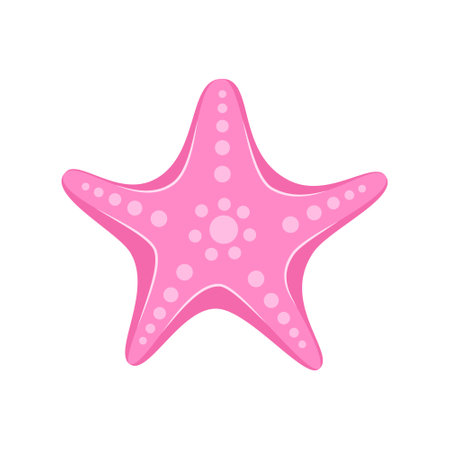 Starfish icon in flat style. Sea stars vector illustration on isolated background. Sea animal sign business concept.のイラスト素材
