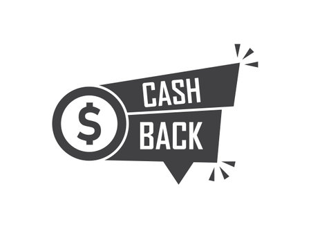 Cashback icon in flat style. Money back label vector illustration on isolated background. Cash back poster sign business concept.のイラスト素材