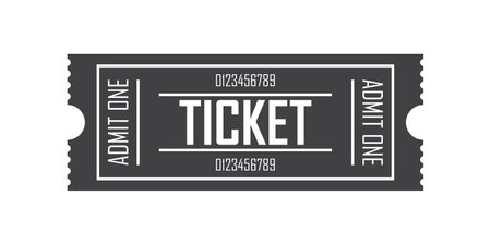 Ticket icon in flat style. Coupon vector illustration on isolated background. Admit one sign business concept.のイラスト素材