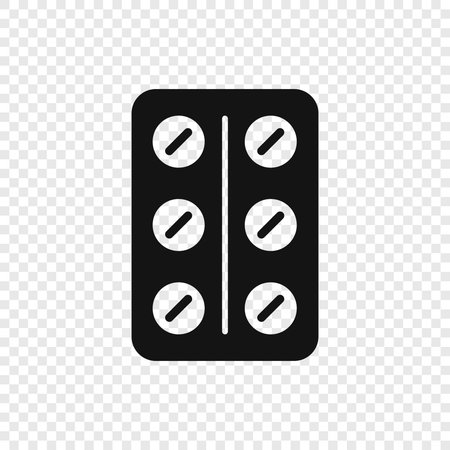 Pills capsules icon in flat style. Medical tablet vector illustration on isolated background. Healthcare drug sign business concept.のイラスト素材