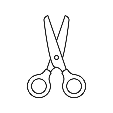 Scissor icon in flat style. Cutting hair equipment vector illustration on isolated background. Hairdressing sign business concept.のイラスト素材