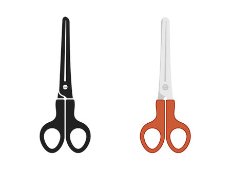 Scissor icon in flat style. Cutting hair equipment vector illustration on isolated background. Hairdressing sign business concept.のイラスト素材