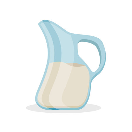 Milk bottle icon in flat style. Dairy product vector illustration on isolated background. Milky liquid sign business concept.のイラスト素材