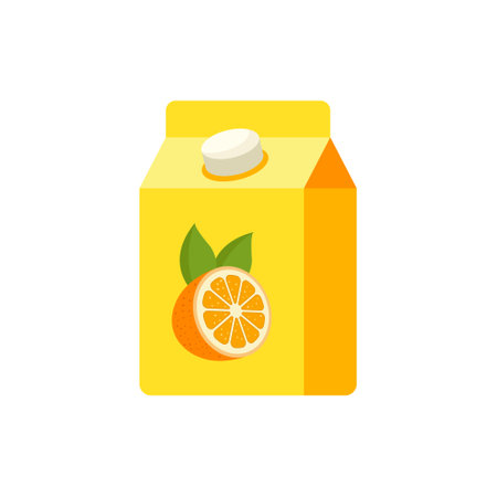 Orange juice icon in flat style. Juicy drink vector illustration on isolated background. Healthy juice sign business concept.のイラスト素材