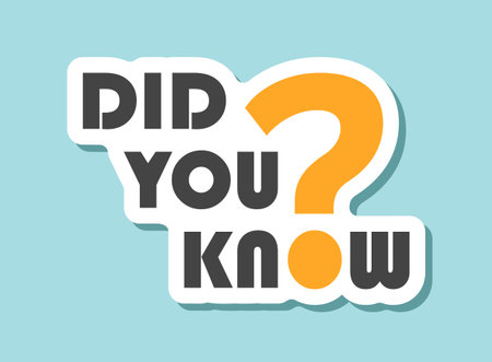 Did you know sticker icon in flat style. Banner interesting facts vector illustration on white isolated background. Explanation sign business concept.のイラスト素材