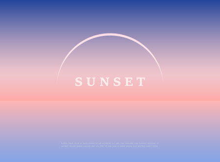Sky sunset background. Sunrise colourful vector illustration. Gradient layout banner business concept.のイラスト素材