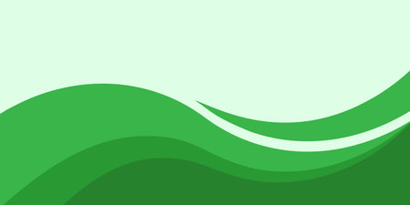 Abstract background with green curves elements. Green simple geometric vector illustration. Wave layout banner business concept.のイラスト素材