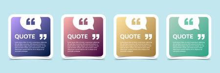 Blank speech bubble template set collection in flat style. Bubble with quote vector illustration on isolated background. Dialogue frame sign business concept.のイラスト素材