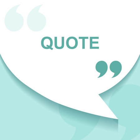 Blank speech bubble template icon in flat style. Bubble with quote vector illustration on isolated background. Dialogue frame sign business concept.のイラスト素材