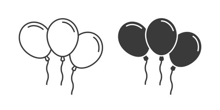 Balloon with string flying up in flat style. Helium ballon vector illustration on isolated background. Flying ball sign business concept.のイラスト素材