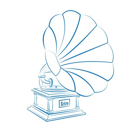 Music gramophoneのイラスト素材