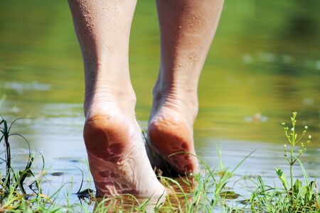 walk on waterの写真素材