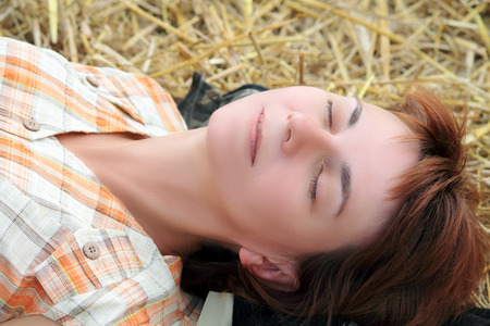 woman is sleepingの写真素材