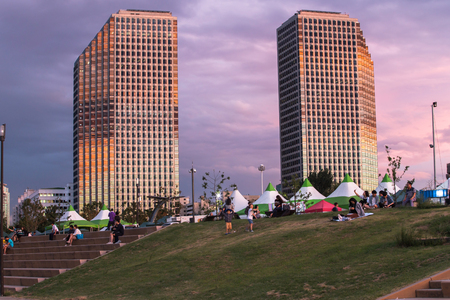 SEOUL, SOUTH KOREA - AUGUST 28: Yeouido Hangang Park in the summer Photo taken on AUGUST 28, 2016  in Seoul,South Koreaのeditorial素材