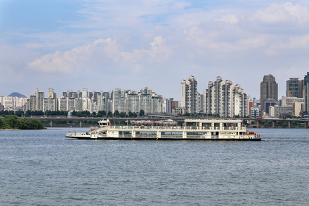 Seoul city and han river in South Korea.の写真素材