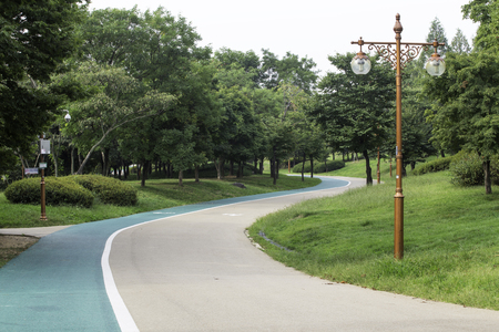 Endless road on the parkのeditorial素材