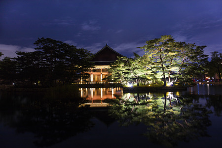 Gyeongbokgung Palace at night in Seoul,south Korea.のeditorial素材
