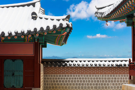 Gyeongbokgung Palace in Seoul,south Korea.のeditorial素材