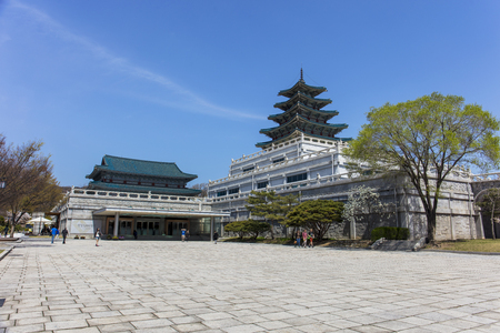 Gyeongbokgung Palace in Seoul,South Korea.のeditorial素材