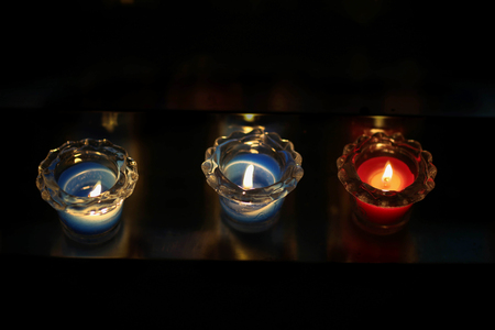 Candle in a churchの写真素材