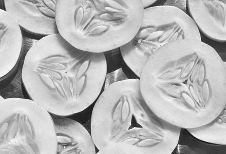 background with cucumbersの写真素材