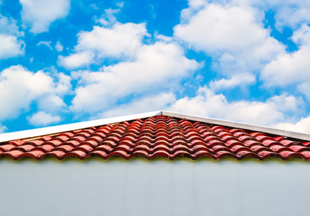 clouds in the sky drifting away in a light breeze