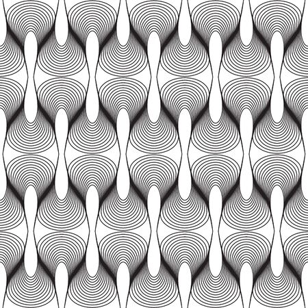 black linear geometric illustration on  white backgroundのイラスト素材