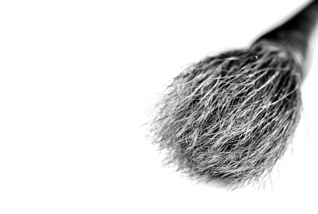 close up of paint brushes on white background  for the background.の写真素材